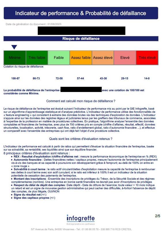 Exemple rapport de performance